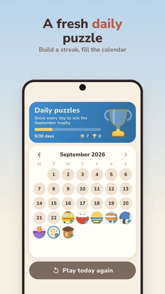 A fresh daily puzzle